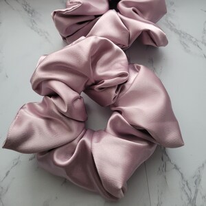 Scrunchie, Satin Scrunchie, Pink Scrunchie, Pink Satin Scrunchies, Gift