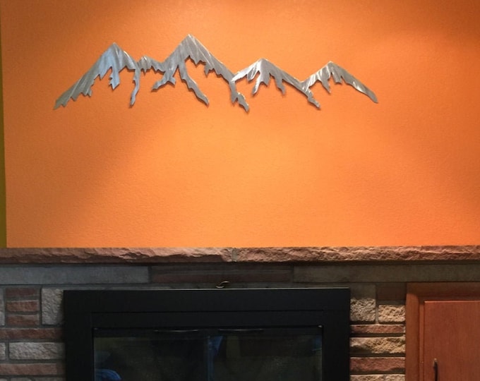 Snowy Colorado Mountains, metal wall art. Ski and Snowboard Gift idea. Skiing and Snowboarding Gifts.  Gifts for him, Gift for her