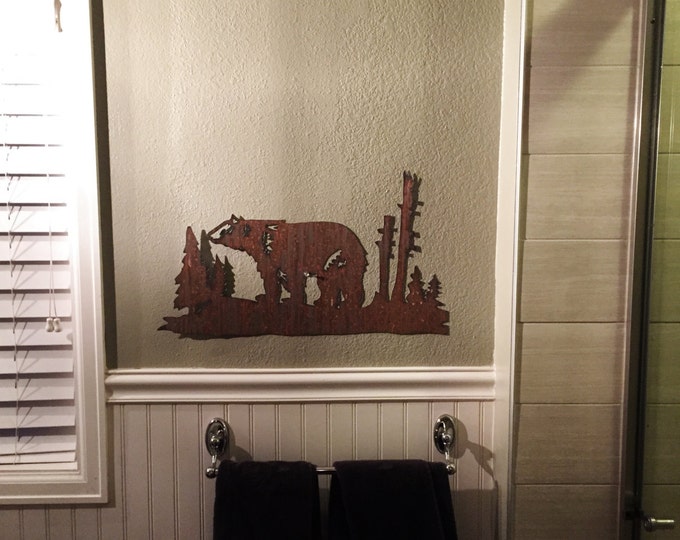 Animals & Wildlife Bear Mountain Metal Art