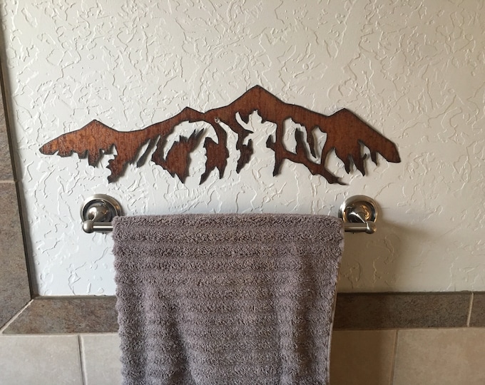 Breckenridge Mountains Colorado Mountain Range Metal Wall Art Gift For Hiker Rock Climber Camper Skier Snowboarder Rockies Country Home CO