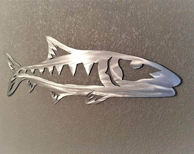 Bonefish Metal Wall Artwork Tropical Saltwater Florida Keys Fish Beach House Decor Wall Hanging Fisherman Fishing Gift Backcountry Fun Art