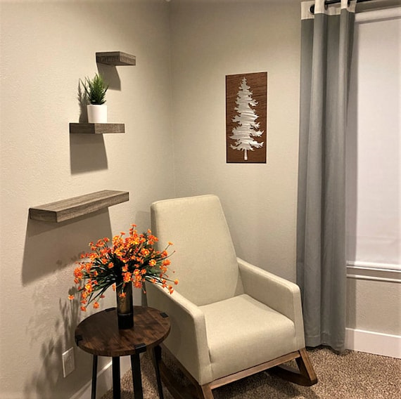 Evergreen Tree Artwork. Metal Wall Art. Colorado artist. Rustic wall hangings. Touch of modern. Framed evergreen tree. Gift for her.