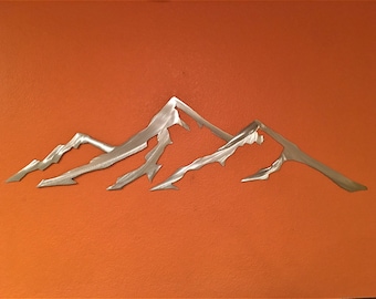 Quandary Peak Metal Wall Art, Colorado 14er Mountain Decor