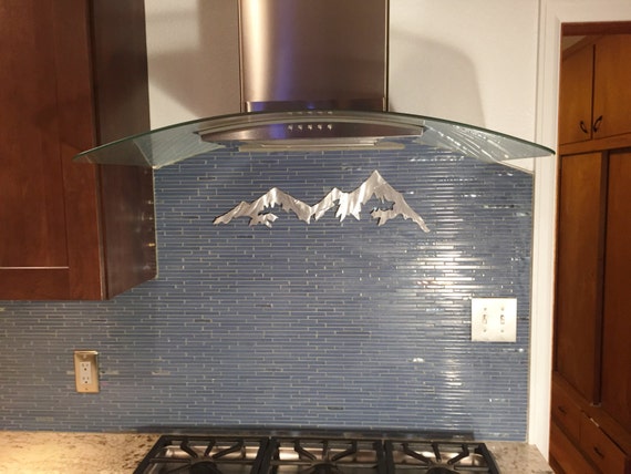 Kitchen Backsplash mountain art. Vail pass. Colorado Rocky Mountains. Snowmobile gift