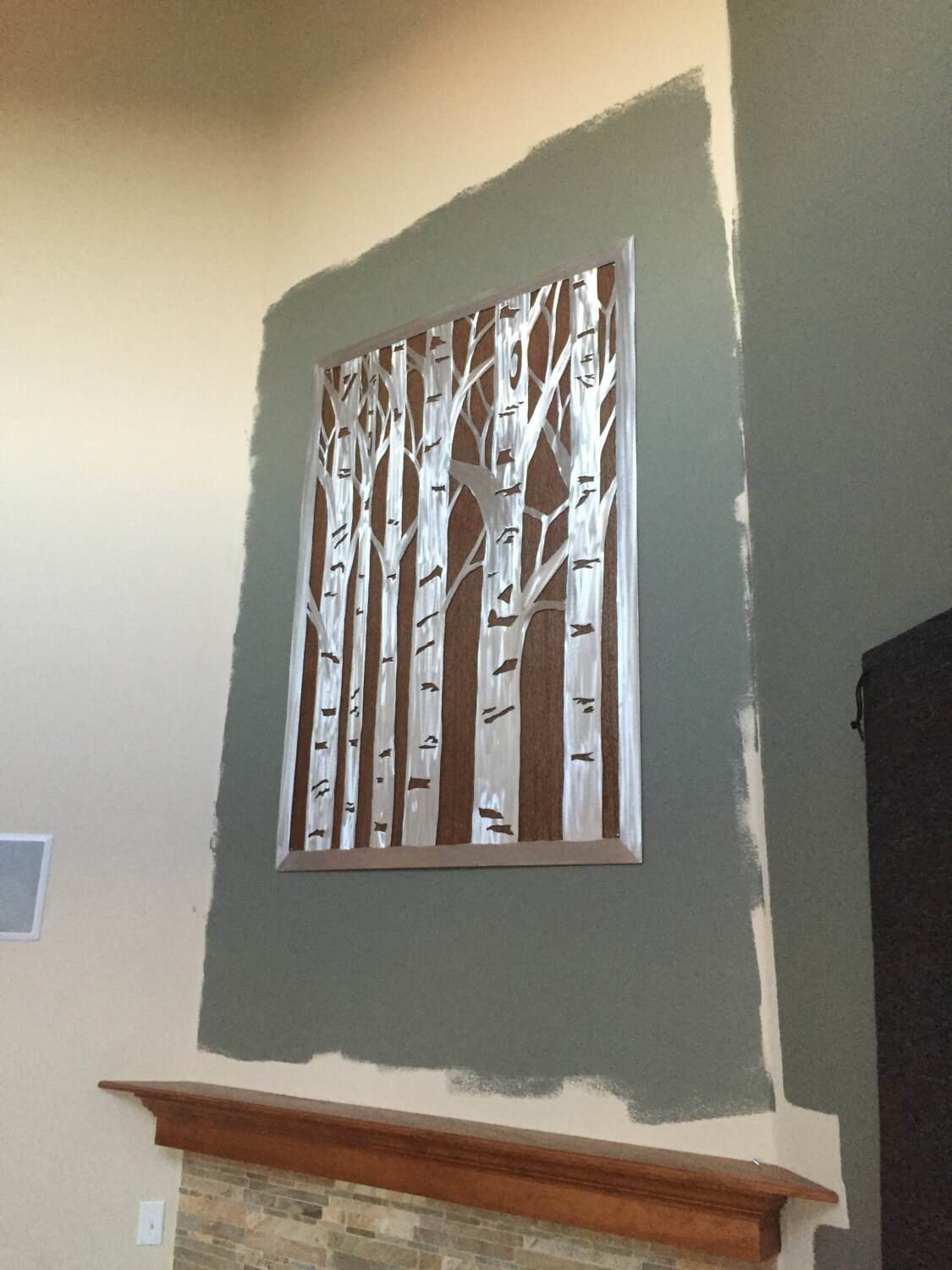 Large Metal Wall Art. Aspen Trees. Rustic Home Decor. Nature Inspired. Front Porch Decor. Modern ...