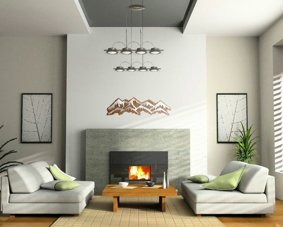 Mountain metal wall art. Metal Colorado mountains made from aluminum and steel, Hand crafted, handmade, metal artwork, metal wall art