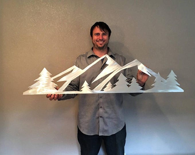 4FT Rocky Mountain National Park Metal Wall Art, Colorado National Park Decor, Aluminum Mountain Artwork, Cabin Wall Decor