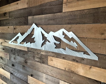 Jackson Hole Wyoming Ski Resort - Metal Mountain Artwork - Skiing and Snowboarding Artwork - Hiking and Camping Home Cabin Decor 3 Ft.