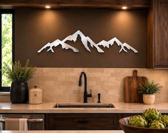Colorado Mountain Decor | Capitol Peak Wall Art | Metal Mountain Wall Art | Colorado Cabin Decor | Handmade Aluminum Artwork