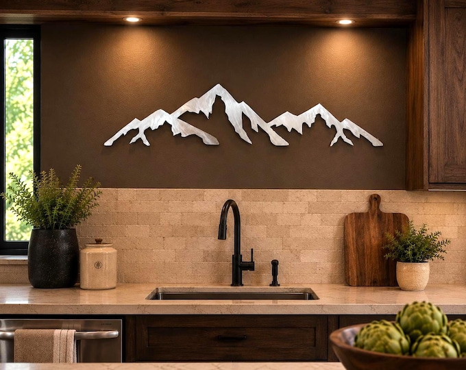 Colorado Mountain Decor | Capitol Peak Wall Art | Metal Mountain Wall Art | Colorado Cabin Decor | Handmade Aluminum Artwork