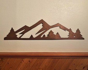 Colorado Rocky Mountain Wall Art. Rocky Mountain National Park. Cabin decor 3ft.