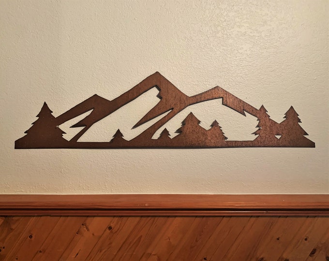 Colorado Rocky Mountain Wall Art. Rocky Mountain National Park. Cabin decor 3ft.