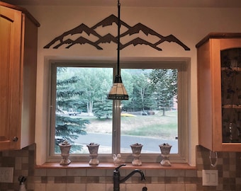 Vail Ski Resort Mountain Wall Art | 4 Ft Rustic Steel Colorado Decor | Lodge-Style Metal Artwork | Handmade Gift for Skier or Snowboarder