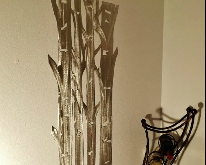 Metal Wall Artwork Aspen Trees Large Home Decor Modern Art Etsy