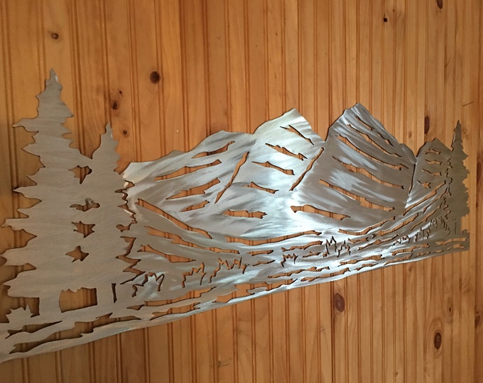 Mountain metal wall art. Maroon Bells. Hiking gift. Aspen home decor. Colorado 14er mountain. 4ft