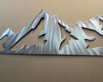 Jackson Hole Wyoming Ski Resort - Metal Mountain Artwork - Skiing and Snowboarding Artwork - Hiking and Camping Home Cabin Decor 3 Ft.