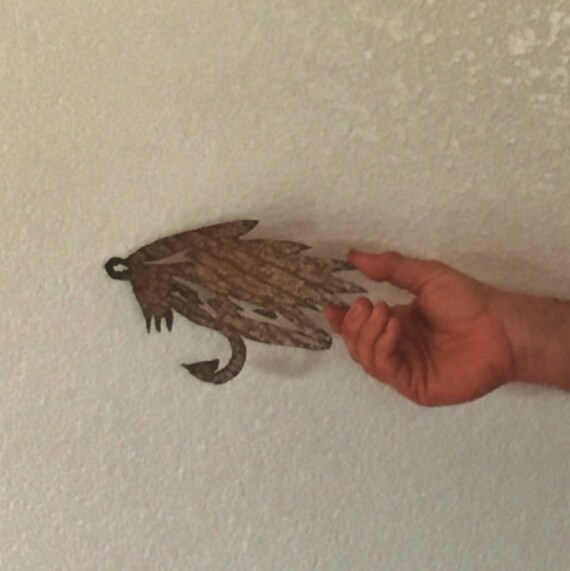 Fly fishing Metal Wall Art. metal fishing fly wall art made Etsy