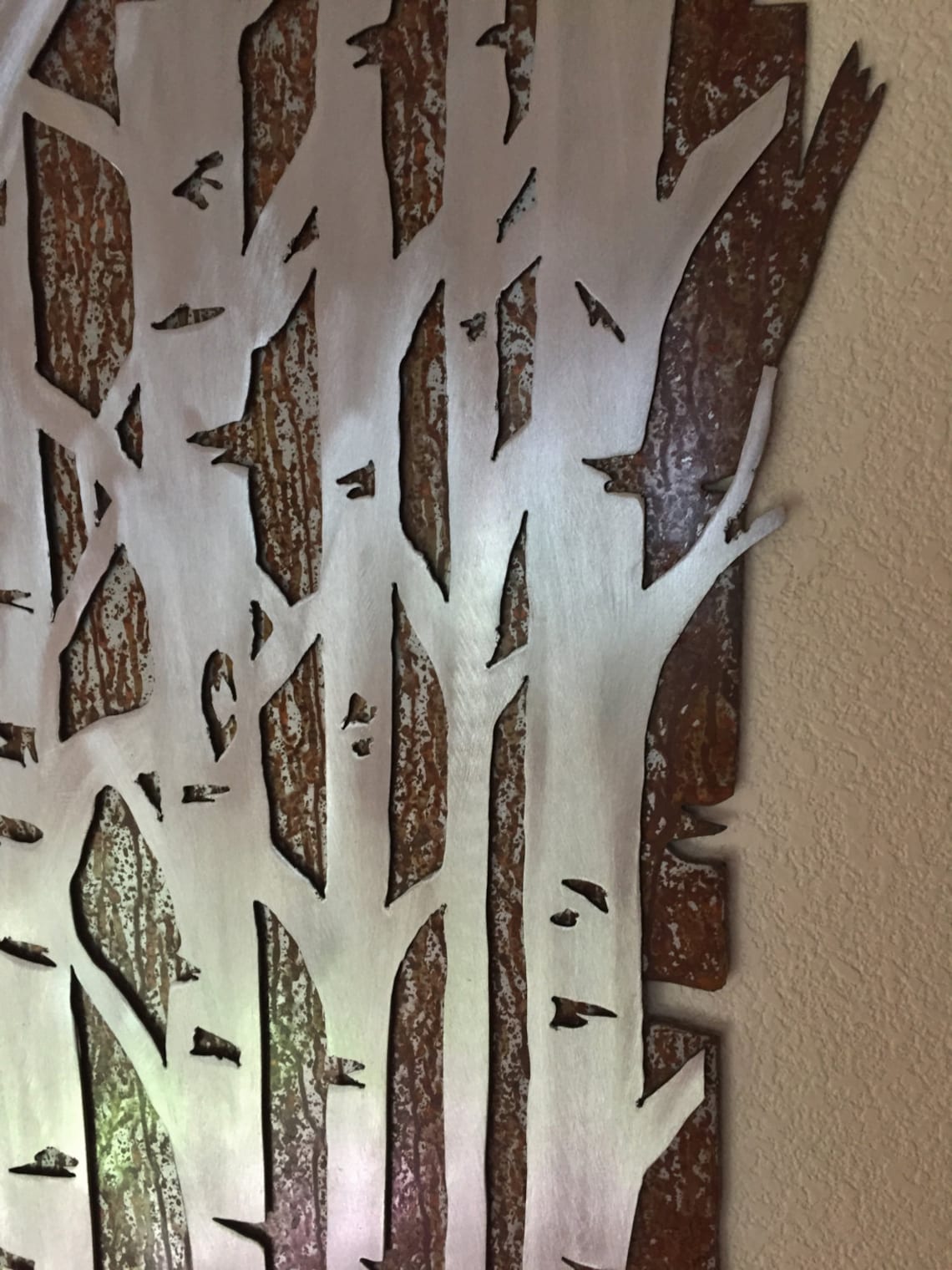 Metal wall art Aspen tree forest Gift for the couple. Etsy