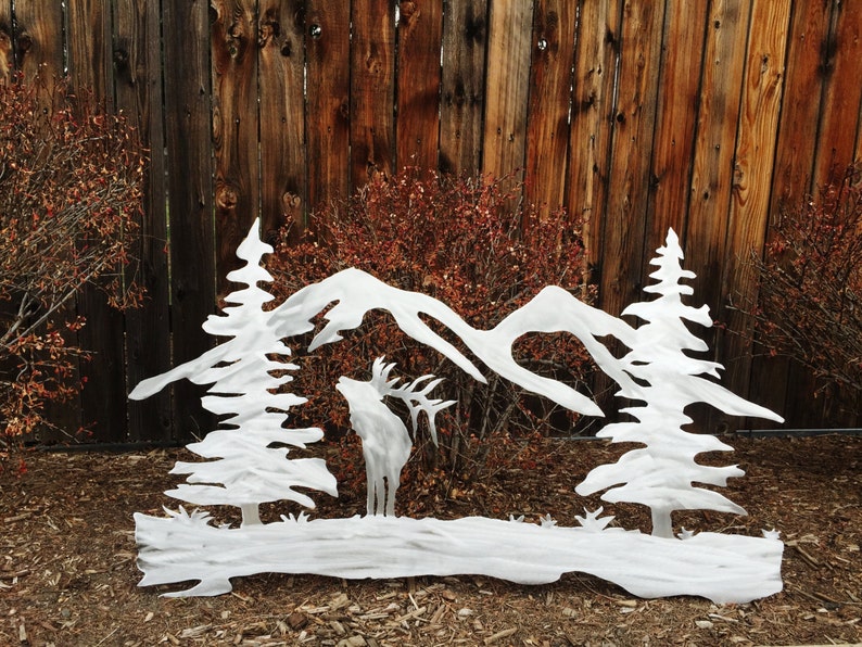 Elk Outdoors Mountains Trees Metal Wall Art Forest Colorado Etsy