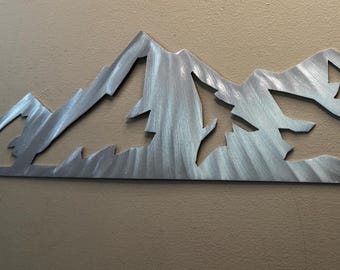 Jackson Hole Wyoming Ski Resort - Metal Mountain Artwork - Skiing and Snowboarding Artwork - Hiking and Camping Home Cabin Decor 3 Ft.