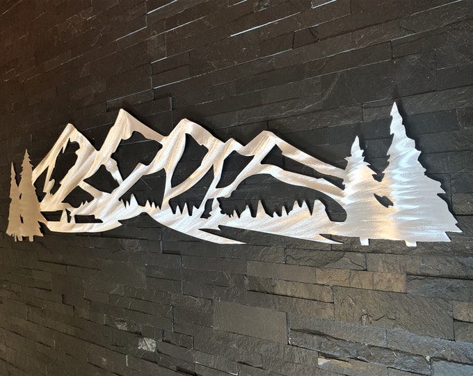 Winter Park metal mountain artwork. Ski resort decor. Colorado Mountains. Mary Jane Metal Wall Art. Gift for skier. Snowboarding art