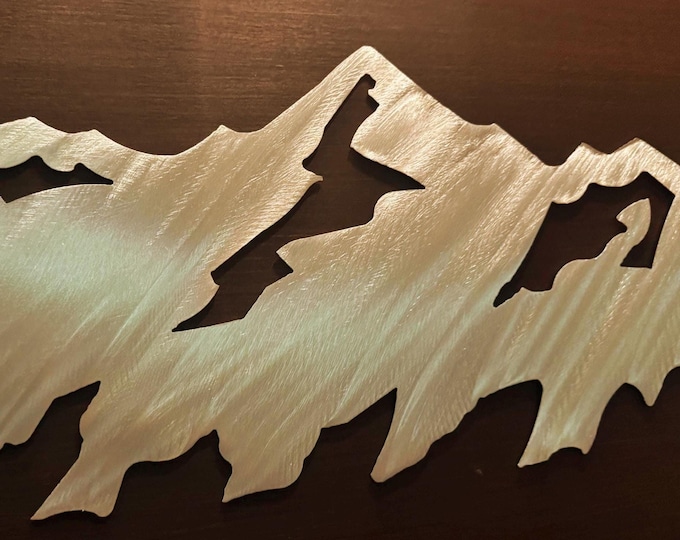 Telluride Ski Resort Aluminum Artwork - Colorado Mountain Range - Metal Wall Art - Lodge Cabin Wall Decor - Gift for Snowboarder