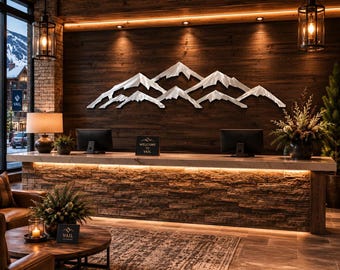 Statement Wall Art | Vail Colorado Ski Resort | Luxury Ski Lodge Decor | Colorado Mountain Artwork | Brushed Aluminum Wall Hanging