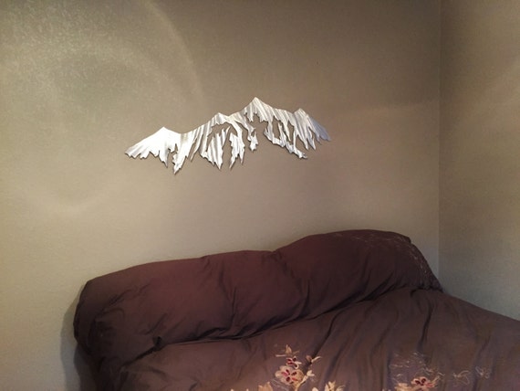 Large Metal Wall Art Breckenridge Ski Resort Mountain Range Snowboard Mountains Master Bedroom Wall Art Colorado Made Vacation Artwork