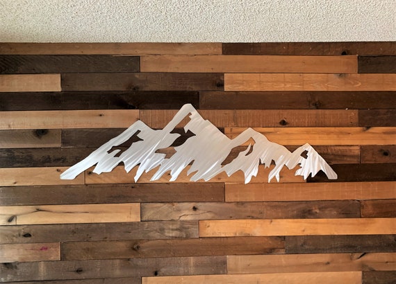 5 foot Boulder Flatirons metal wall art. CU graduation gift. Colorado mountain range. Hiking artwork. University of Colorado.