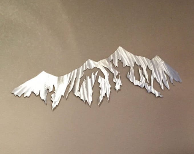 Breckenridge mountain artwork. Colorado ski resort. Metal mountain wall art. Gift for Skier or snowboarder in the family. Mountain life