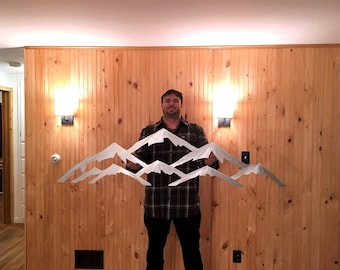5 ft. Vail Ski Resort Metal Wall Art Mountains. Skiing. Nature Landscape, Mountain Range. Nature Lover Gift, Mountain Landscape. Lodge Decor
