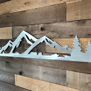 Beaver Creek Ski Resort Mountain Wall Art – Aluminum & Patina Steel, 48" Wide