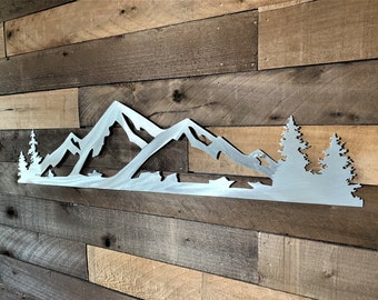 Beaver Creek Ski Resort Mountain Wall Art – Colorado Ski Lodge and Cabin Decor – Handmade Aluminum Artwork