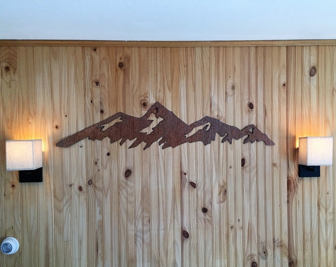 Boulder Flatirons Mountain Wall Art – 4 Foot Colorado Hiking and CU Alumni Gift – Rustic Metal Cabin and Home Decor