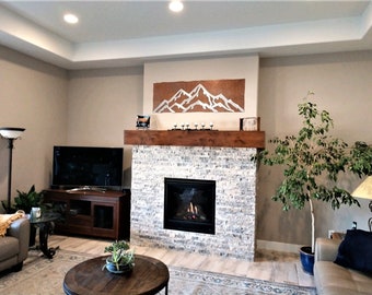 Aspen Mountain Ski Resort Metal Wall Art – Ski Lodge and Cabin Decor – Double Layer Aluminum and Rustic Steel Colorado Mountain Range