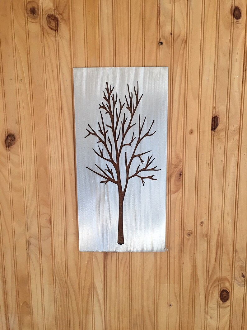 Modern Tree Artwork. Metal Wall Art. Colorado Home. Kitchen Etsy