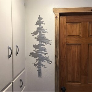 Pine Tree Wall decor. Forest art, Christmas gift for girlfriend. Nature Lover 3ft