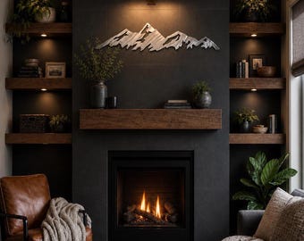 Boulder Flatirons Metal Wall Art | Colorado Mountain Decor | Flatirons Wall Hanging | Boulder Colorado Gift | Brushed Aluminum Art | 4ft