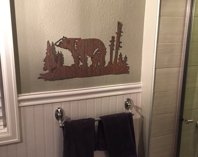 Animals & Wildlife Bear Mountain Metal Art