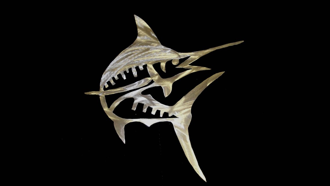 Marlin Fish Metal Wall Art Tropical Ocean Marine Beach Water Etsy