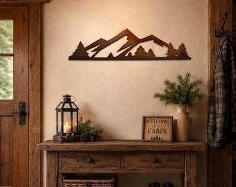 Rustic Mountain Decor | Rocky Mountain National Park Metal Wall Art | Colorado Cabin Decor | Lodge Wall Art | 3 Ft