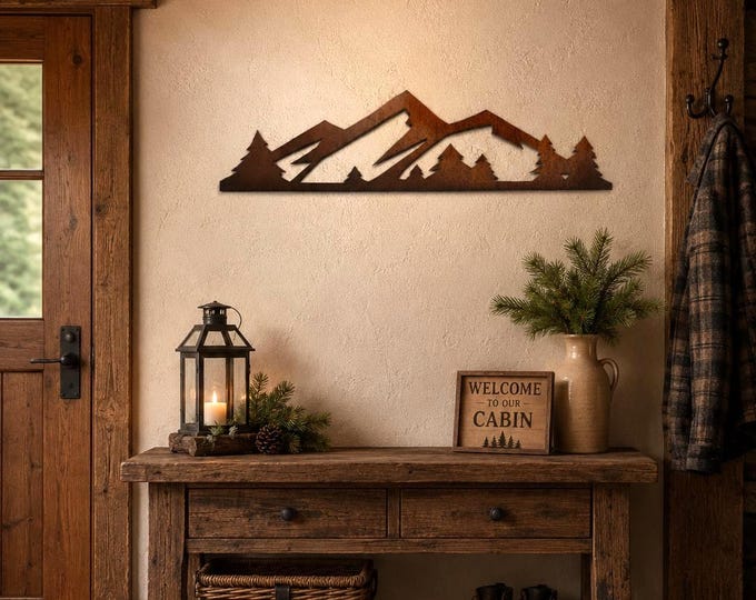 Rustic Mountain Decor | Rocky Mountain National Park Metal Wall Art | Colorado Cabin Decor | Lodge Wall Art | 3 Ft