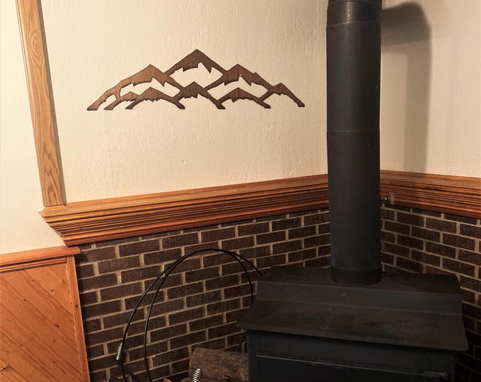 Vail Ski Resort Metal Wall Art – 4ft Rustic Brown Steel | Colorado Mountain Decor | Ski Lodge Wall Sign | Cabin Artwork for Skiers