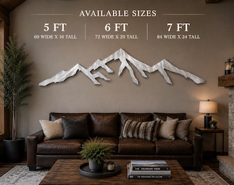 Pikes Peak Metal Wall Art | Extra Large Colorado Mountain Decor | Statement Wall Piece | Aluminum Mountain Artwork