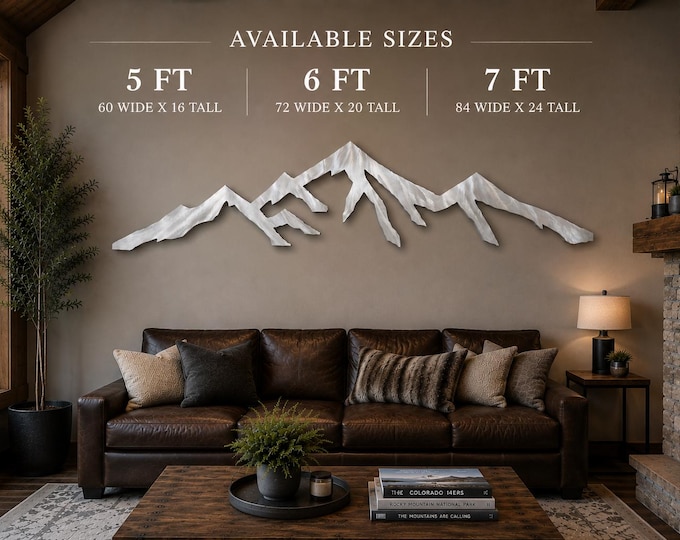 Pikes Peak Metal Wall Art | Extra Large Colorado Mountain Decor | Statement Wall Piece | Aluminum Mountain Artwork