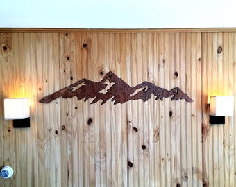 Boulder Flatirons Mountain Wall Art | Rustic Colorado Mountains
