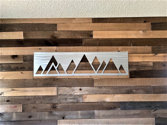 4ft Modern Metal Artwork. Colorado Mountains. Modern Decor. Bedroom Art. Gift for Skier