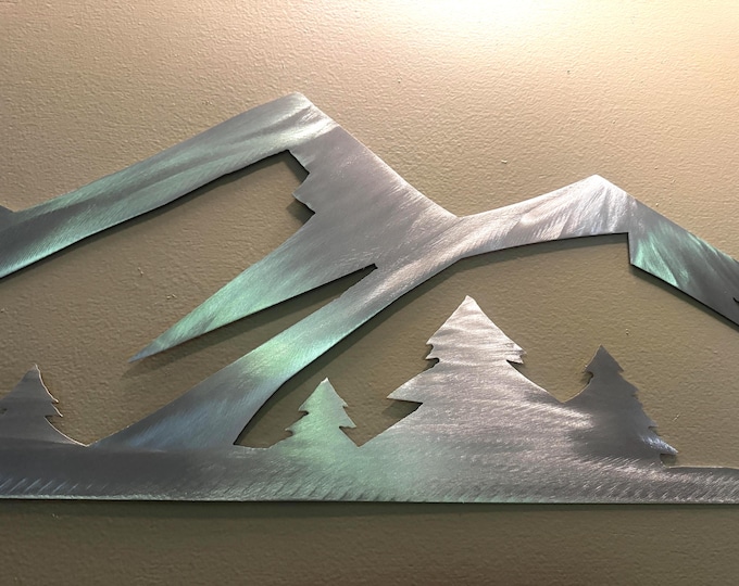 3FT Rocky Mountain National Park Metal Wall Art, Colorado Mountain Decor, Aluminum Wall Art, Cabin Decor