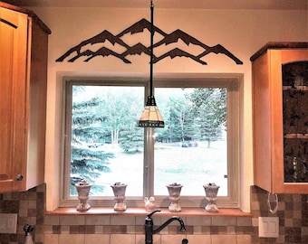 Vail Ski Resort Mountain Wall Art | 4 Ft Rustic Steel Colorado Decor | Lodge-Style Metal Artwork | Handmade Gift for Skier or Snowboarder