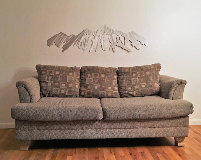 Large Metal Wall Art. Breckenridge Ski Resort. Mountain Range.Snowboard Mountains.Master Bedroom Wall Art.Colorado made.Vacation artwork 5ft
